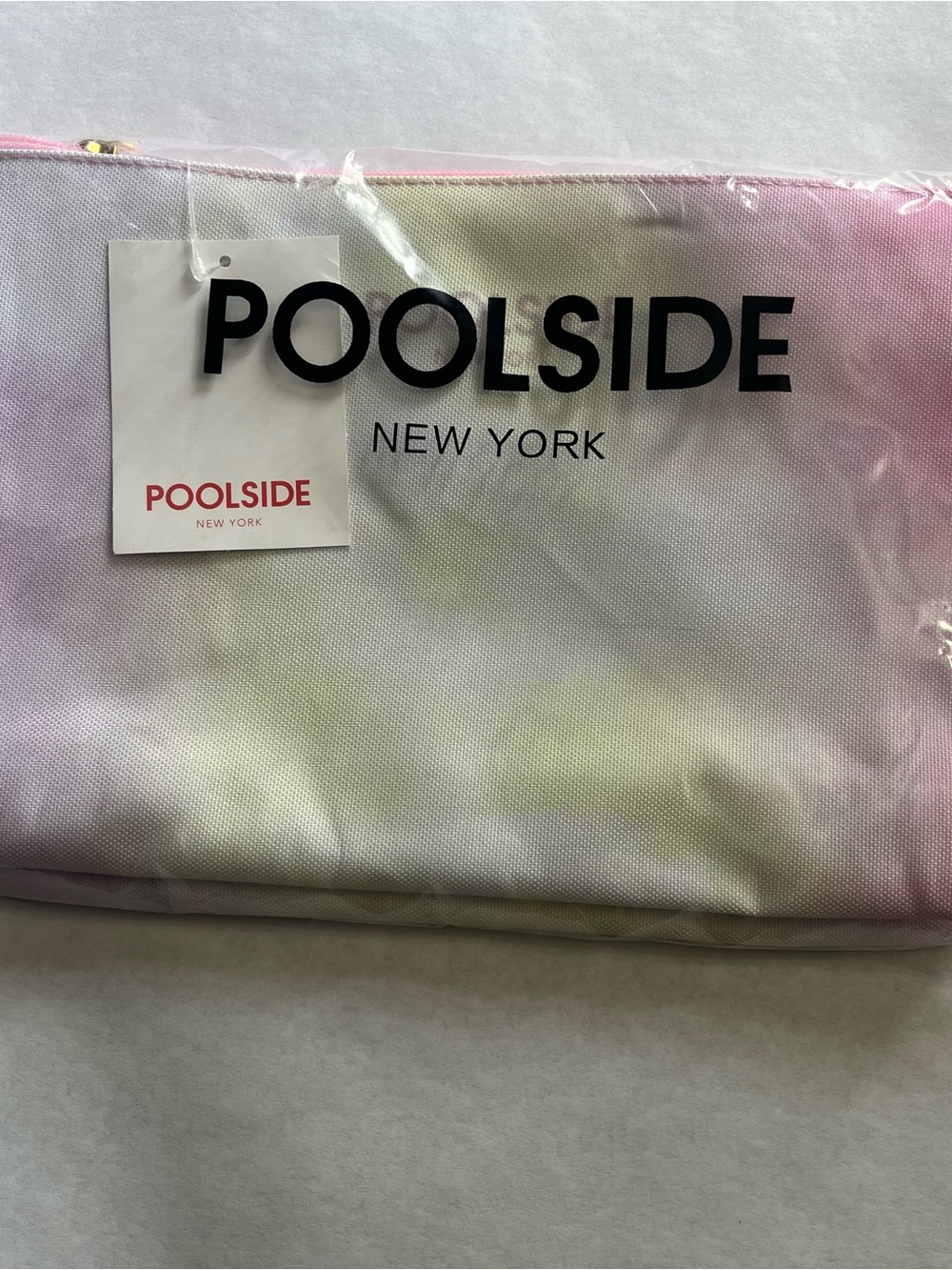 Pastel Tie-Dye Cosmetic Pouch - Pink/Green
